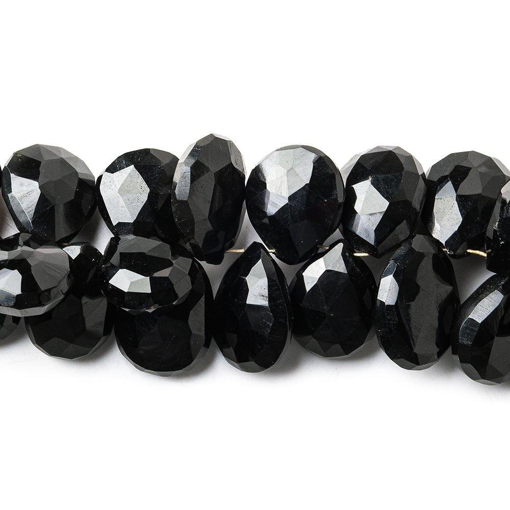 Tri-Color Agate Faceted Pear Briolette Beads, 7.5 inch - The Bead Traders