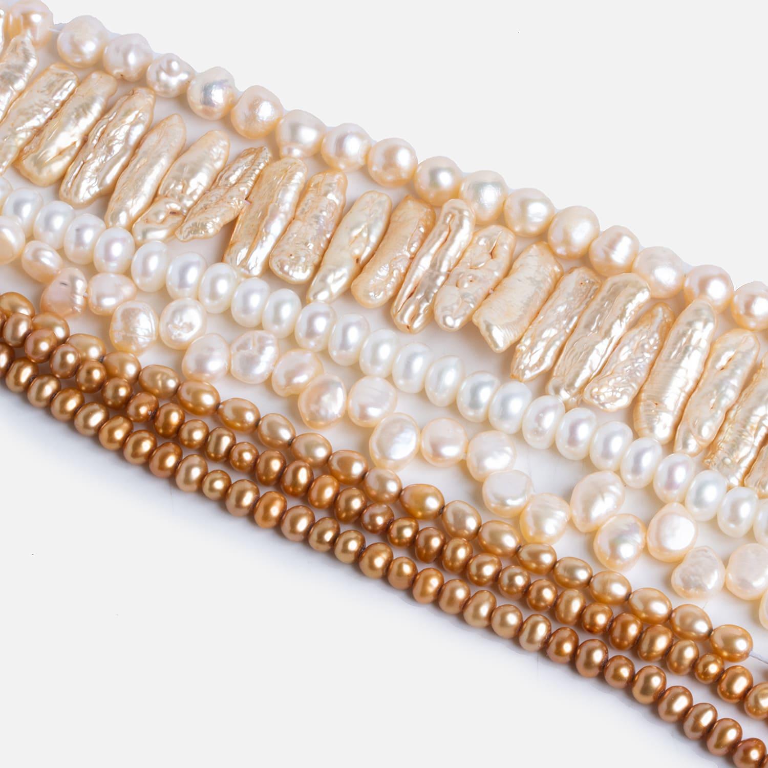 Wood Fairy Pearls - Lot of 7 - The Bead Traders