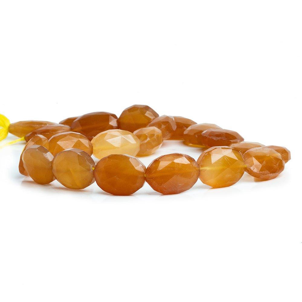 Yellow Chalcedony Faceted Oval Beads 14 inch 21 pieces - The Bead Traders