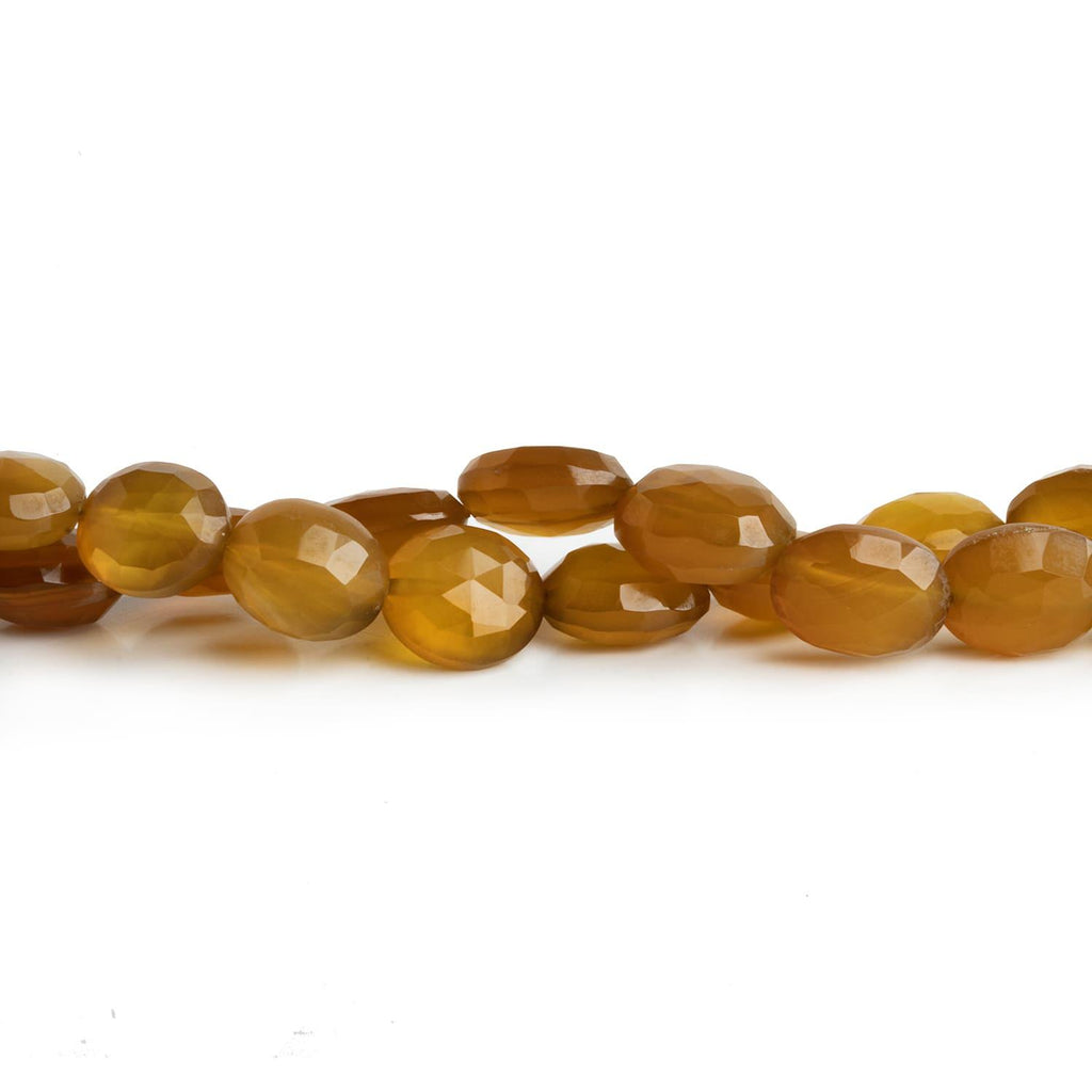 Yellow Chalcedony Faceted Ovals 7 inch 19 beads - The Bead Traders