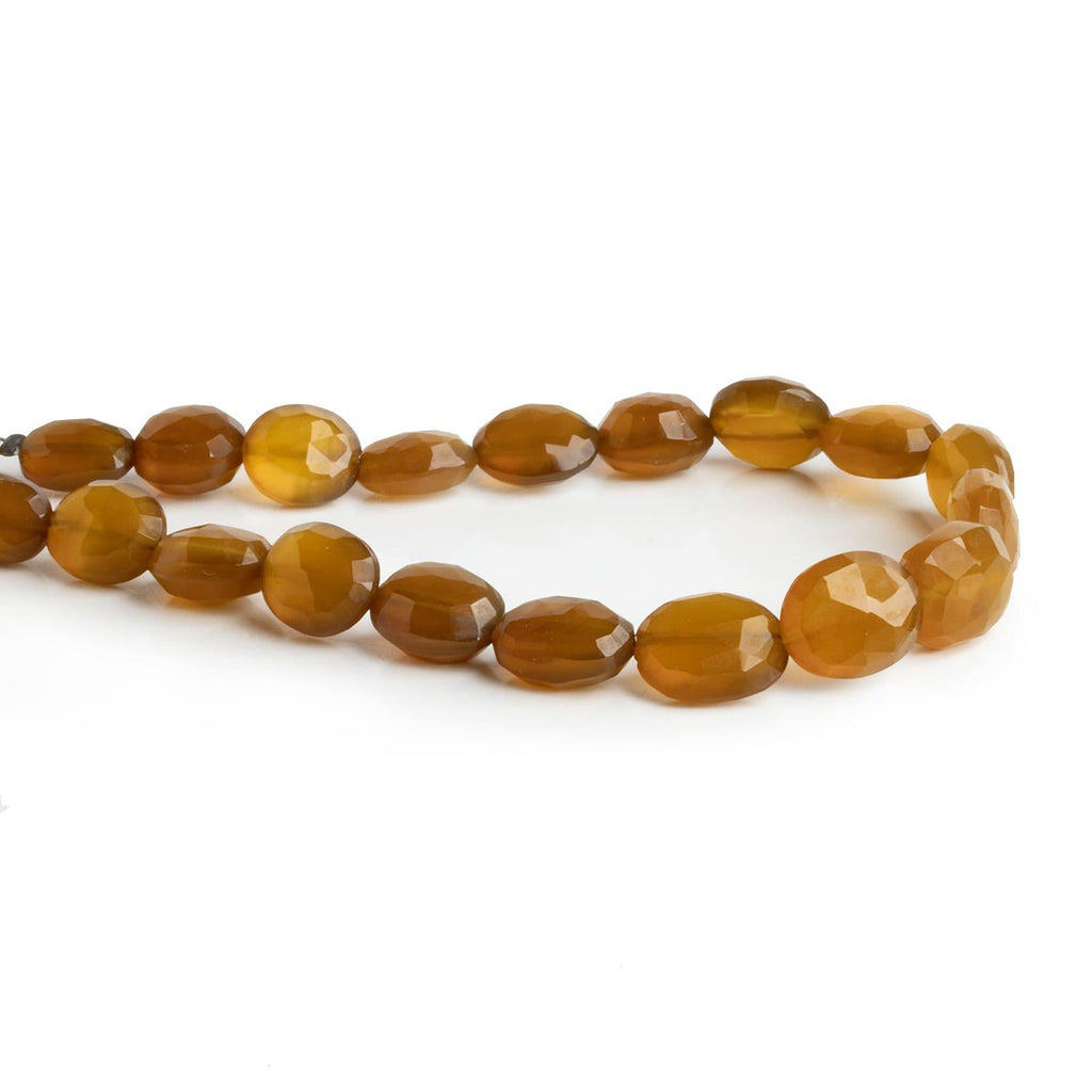 Yellow Chalcedony Faceted Ovals 7 inch 19 beads - The Bead Traders