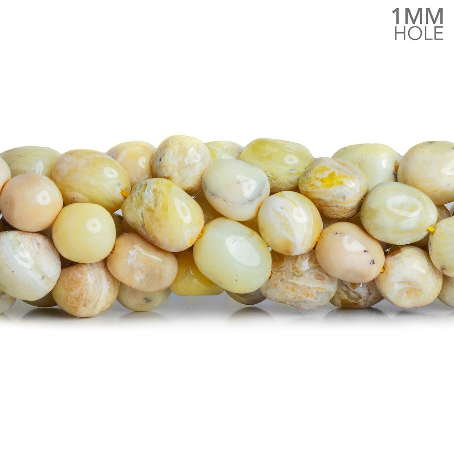 Yellow Opal Plain Nuggets 16 inch 35 beads - The Bead Traders
