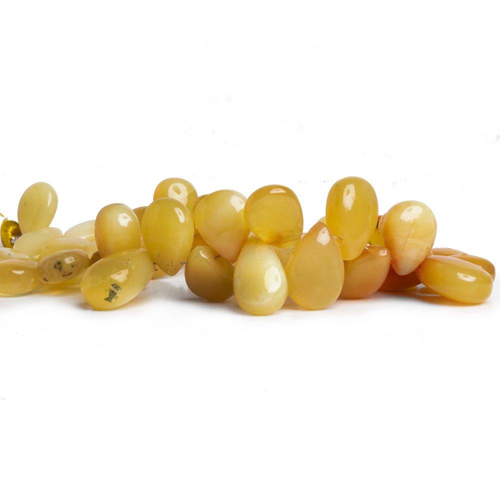 Yellow Opal Plain Pear Beads 7 inch 35 pieces - The Bead Traders