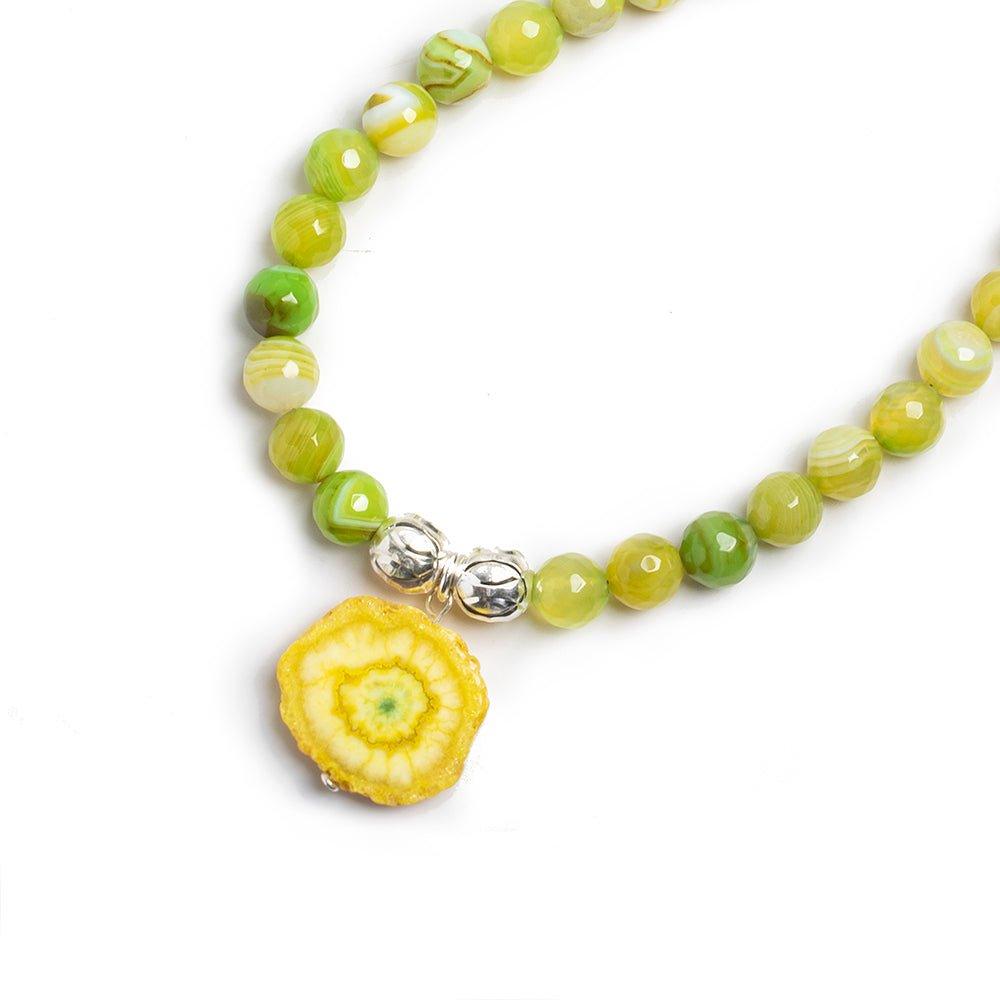 Yellow Solar Quartz Slice Focal Bead 1 Piece - The Bead Traders