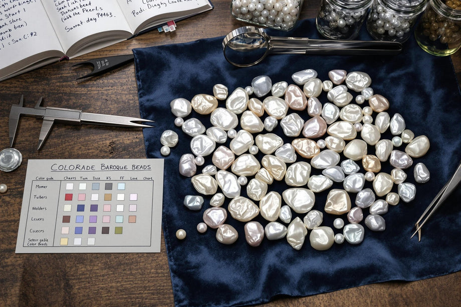 Lot De 7 Perles Baroques De Mooréa - Perles De Tahiti, Tailles Différentes, Non Percées, Style Naturel