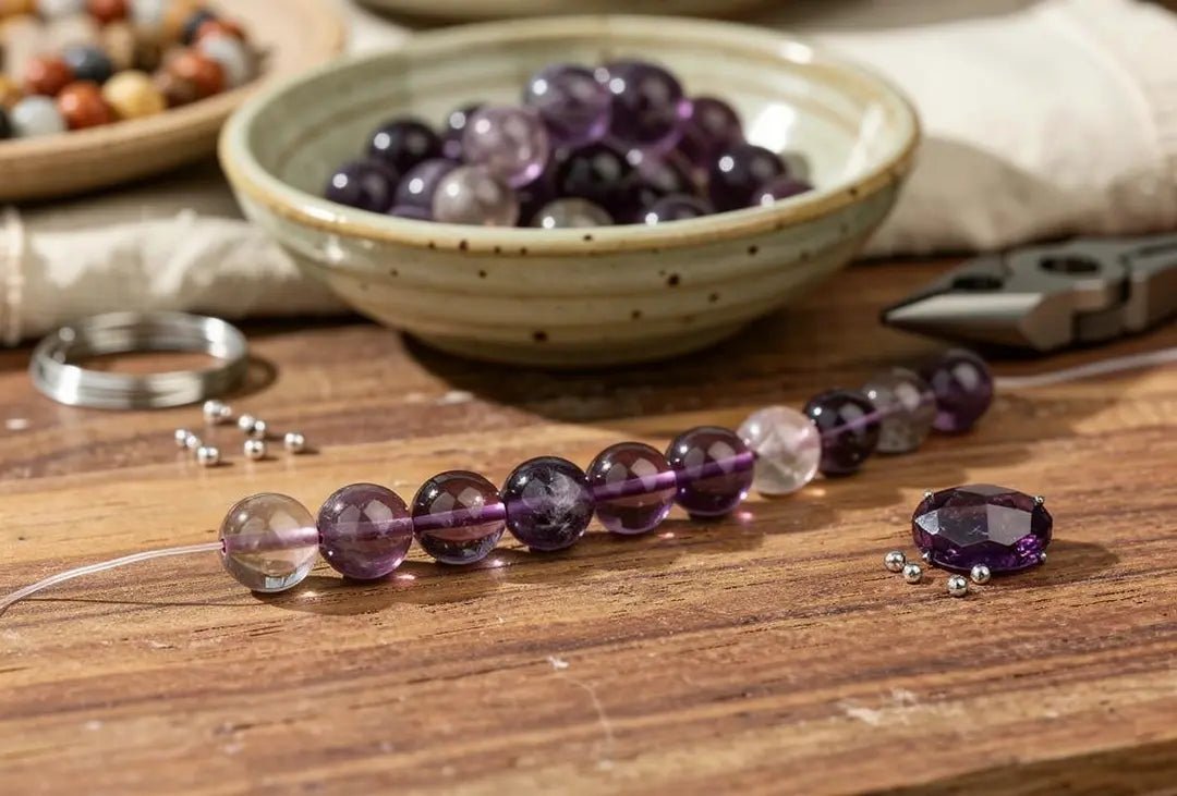 Jewelry Making 101: How to Make an Amethyst Bead Bracelet - The Bead Traders