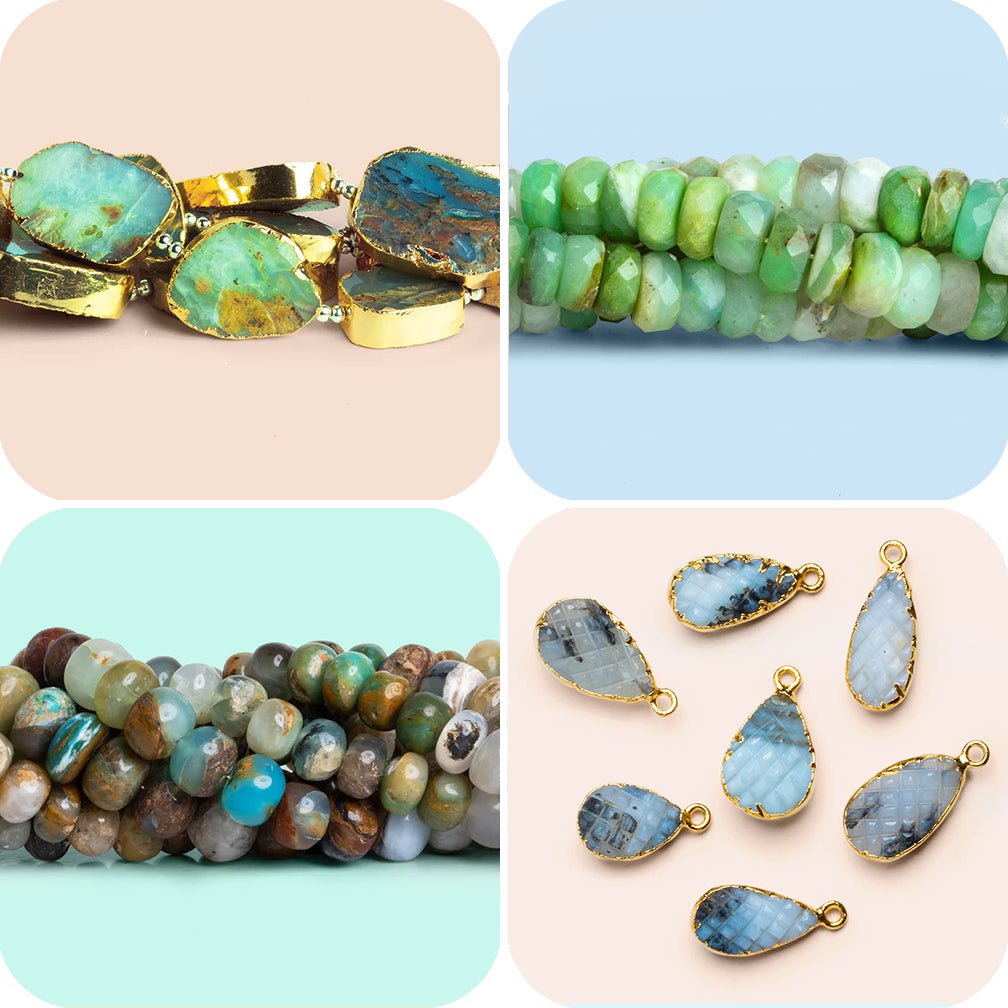 Blue Peruvian Opal Beads - The Bead Traders