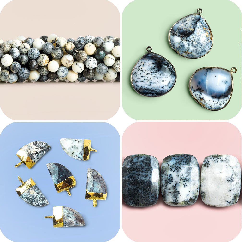 Dendritic Opal Beads (Moss Opal Beads) - The Bead Traders