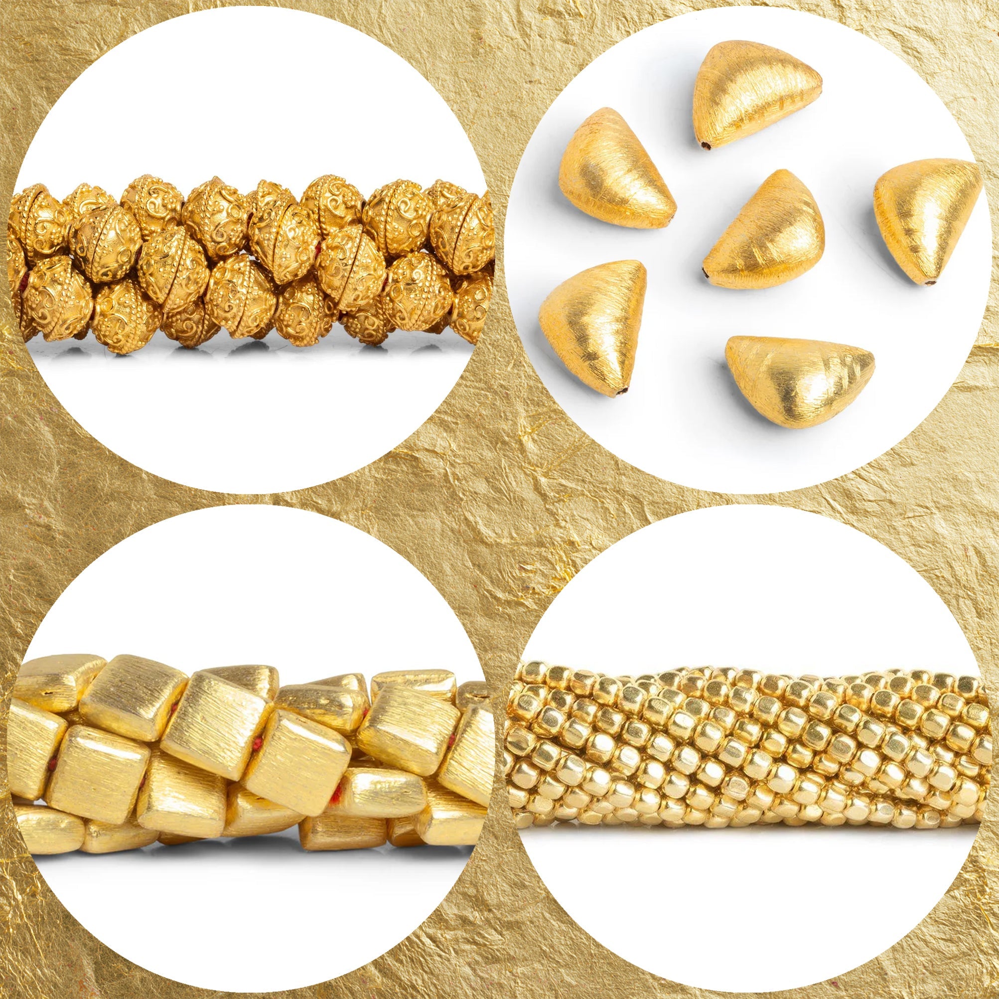 Gold Plated Copper Beads