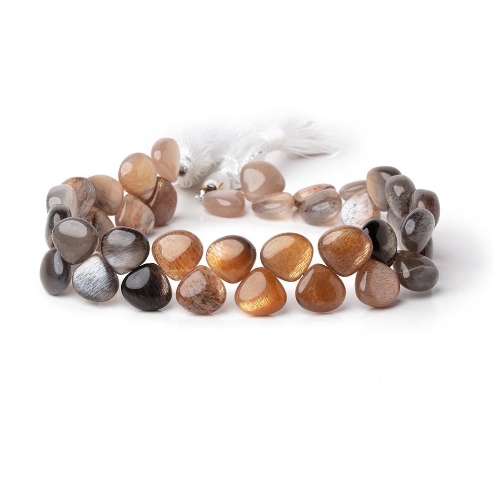 10 - 11mm Feldspar Plain Hearts 8.5 inch 40 pieces - The Bead Traders