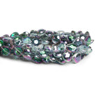10 - 13mm Mystic White Topaz Faceted Hearts 9 inch 20 beads - The Bead Traders