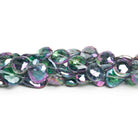 10 - 13mm Mystic White Topaz Faceted Hearts 9 inch 20 beads - The Bead Traders
