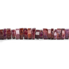 10-13mm Ruby Natural Crystal Heishis 16 inch 85 beads - The Bead Traders