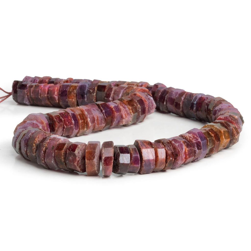 10-13mm Ruby Natural Crystal Heishis 16 inch 85 beads - The Bead Traders