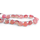 10 - 14mm Rose Chalcedony Hearts 8 inch 16 beads - The Bead Traders