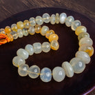 10 - 18mm Yellow Chalcedony Plain Rondelles 14 inch 38 beads - The Bead Traders