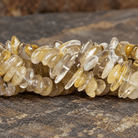 10-19mm Rutilated Quartz Long Chips 7.5 inch 55 beads - The Bead Traders