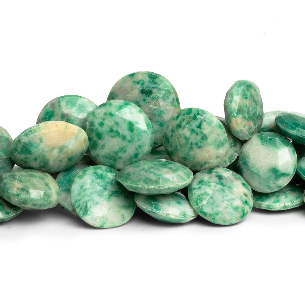 10 - 21mm Tree Agate Faceted Coins 7.5 inch 23 beads - The Bead Traders