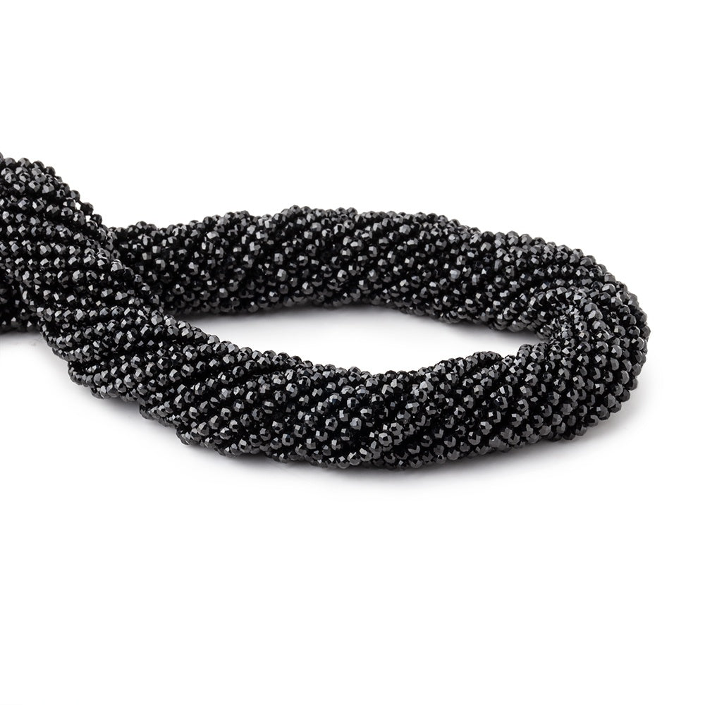 microfacted black round beads