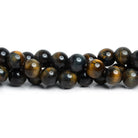 10mm Blue Tiger's Eye Plain Rounds 15 inch 37 beads - The Bead Traders