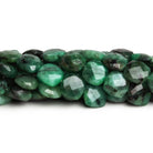 10mm Brazilian Emerald Faceted Cushions 8 inch 20 beads - The Bead Traders