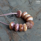 10mm Dark Pimpleback Shell Faceted Rondelles 10 Beads - The Bead Traders