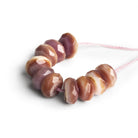 10mm Dark Pimpleback Shell Faceted Rondelles 10 Beads - The Bead Traders