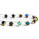 10mm Gold Leafed Labradorite Stars 7 inch 11 beads - The Bead Traders