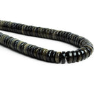 10mm Golden Sheen Obsidian Heishis 16 inch 123 beads - The Bead Traders