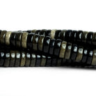 10mm Golden Sheen Obsidian Heishis 16 inch 123 beads - The Bead Traders