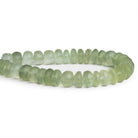 10mm Matte Prasiolite Plain Rondelles 7.5 inch 30 beads - The Bead Traders
