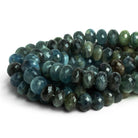 10mm Moss Aquamarine Faceted Rondelles 8 inch 30 beads - The Bead Traders