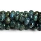 10mm Moss Aquamarine Faceted Rondelles 8 inch 30 beads - The Bead Traders