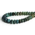 10mm Moss Aquamarine Faceted Rondelles 8 inch 30 beads - The Bead Traders