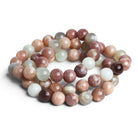 10mm Multi Moonstone Plain Rounds 19 beads - The Bead Traders