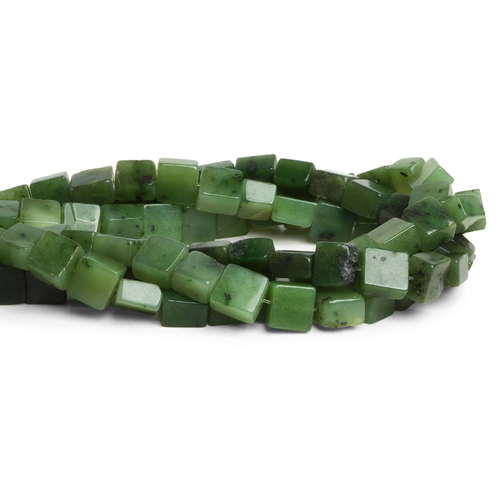 10mm Nephrite Jade Plain Rectangles 16 inch 37 beads - The Bead Traders