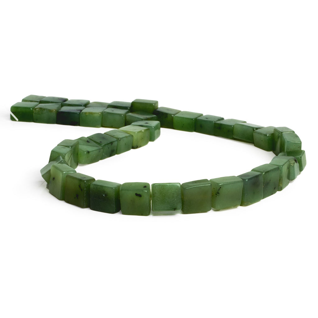 10mm Nephrite Jade Plain Rectangles 16 inch 37 beads - The Bead Traders