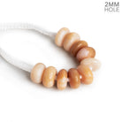 10mm Peach Opal 2mm Large Hole Rondelles 10 Beads - The Bead Traders