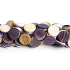 10mm Wampum Shell Plain Coins 16 inch 39 beads - The Bead Traders