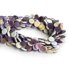 10mm Wampum Shell Plain Coins 16 inch 39 beads - The Bead Traders