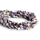 10mm Wampum Shell Quatrefoils 15 inch 40 beads - The Bead Traders