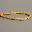 10x6mm 22kt Gold Plated Copper Decorated Tubes 8 inch 20 beads - The Bead Traders