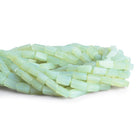 10x6mm Green Chalcedony Rectangles 15 inch 31 beads - The Bead Traders
