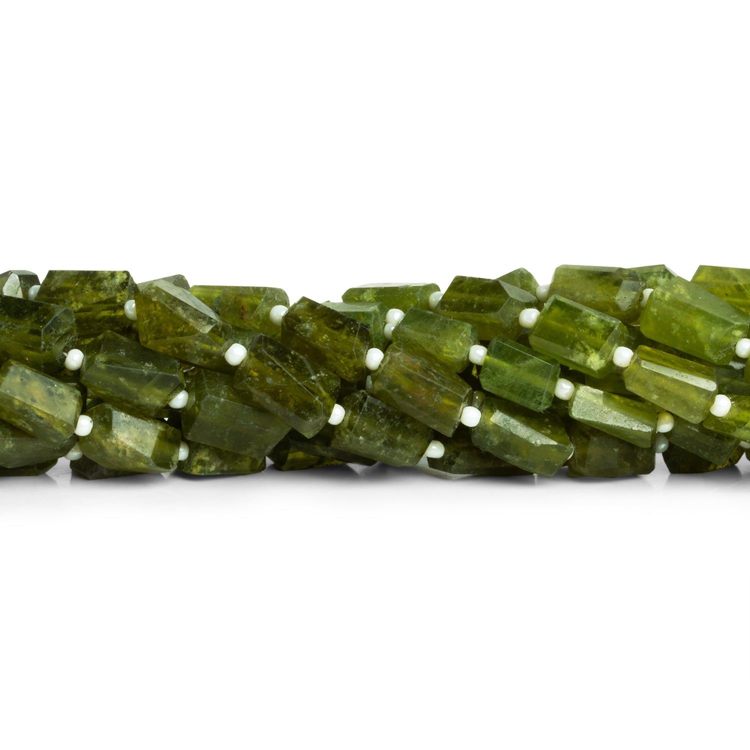 10x6mm Idocrase Faceted Nuggets 12 inch 31 beads - The Bead Traders