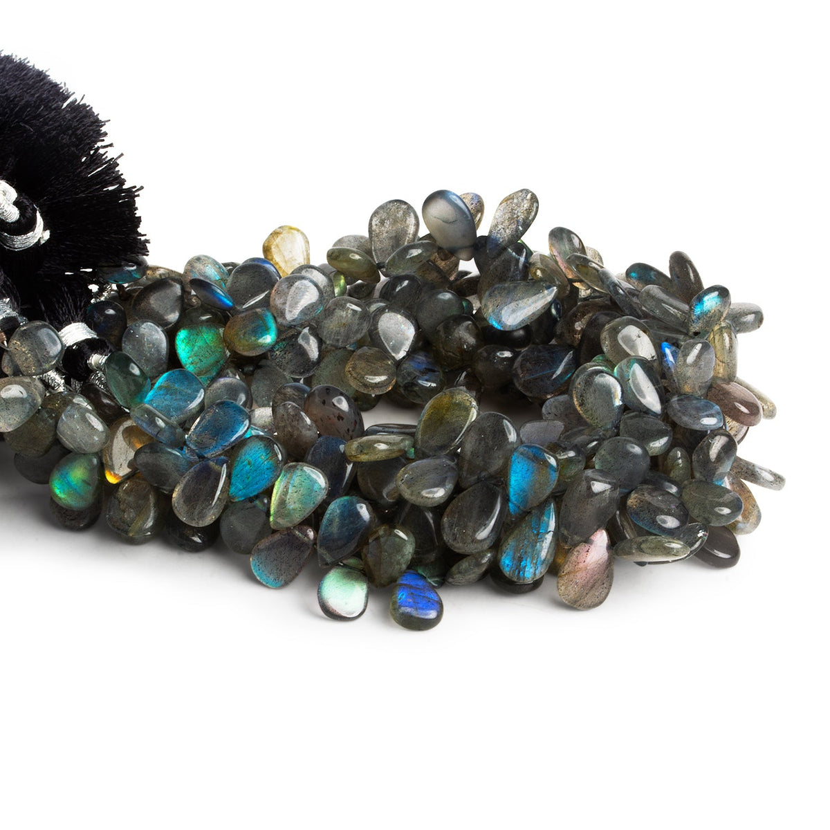 10x6mm Labradorite Plain Pears 8 inch 60 beads - The Bead Traders