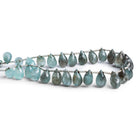 10x6mm Moss Aquamarine Faceted Teardrops 8 inch 28 beads - The Bead Traders