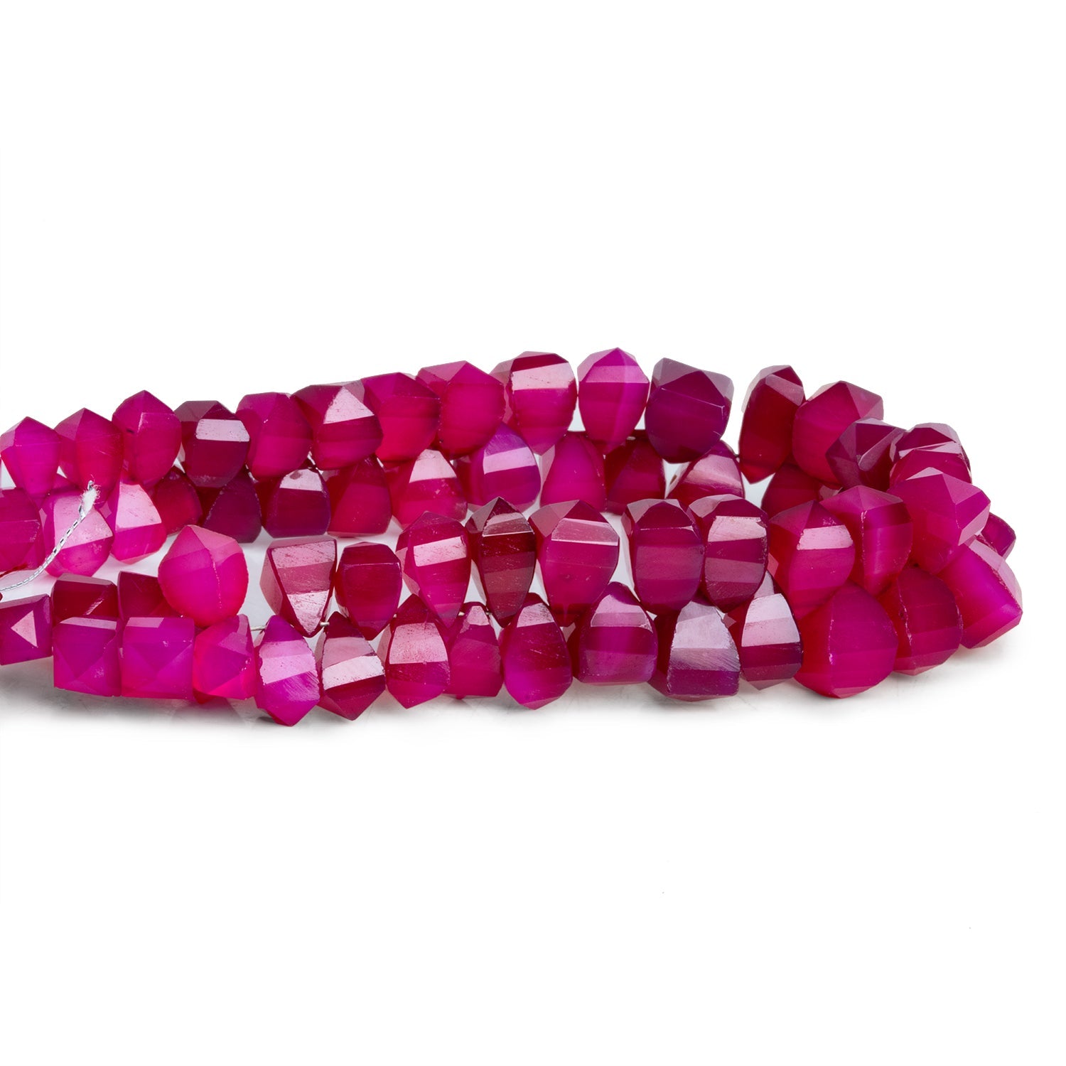 10x6mm Pink Chalcedony Fancy Teardrops 8 inch 60 beads - The Bead Traders