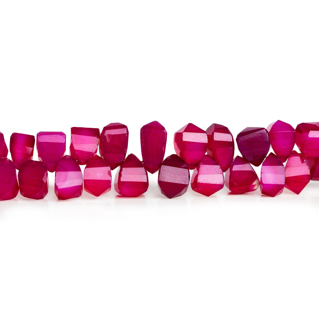 10x6mm Pink Chalcedony Fancy Teardrops 8 inch 60 beads - The Bead Traders