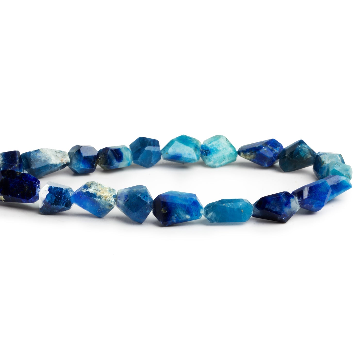 10x7mm Afghanite Faceted Nuggets 8 inch 20 beads - The Bead Traders