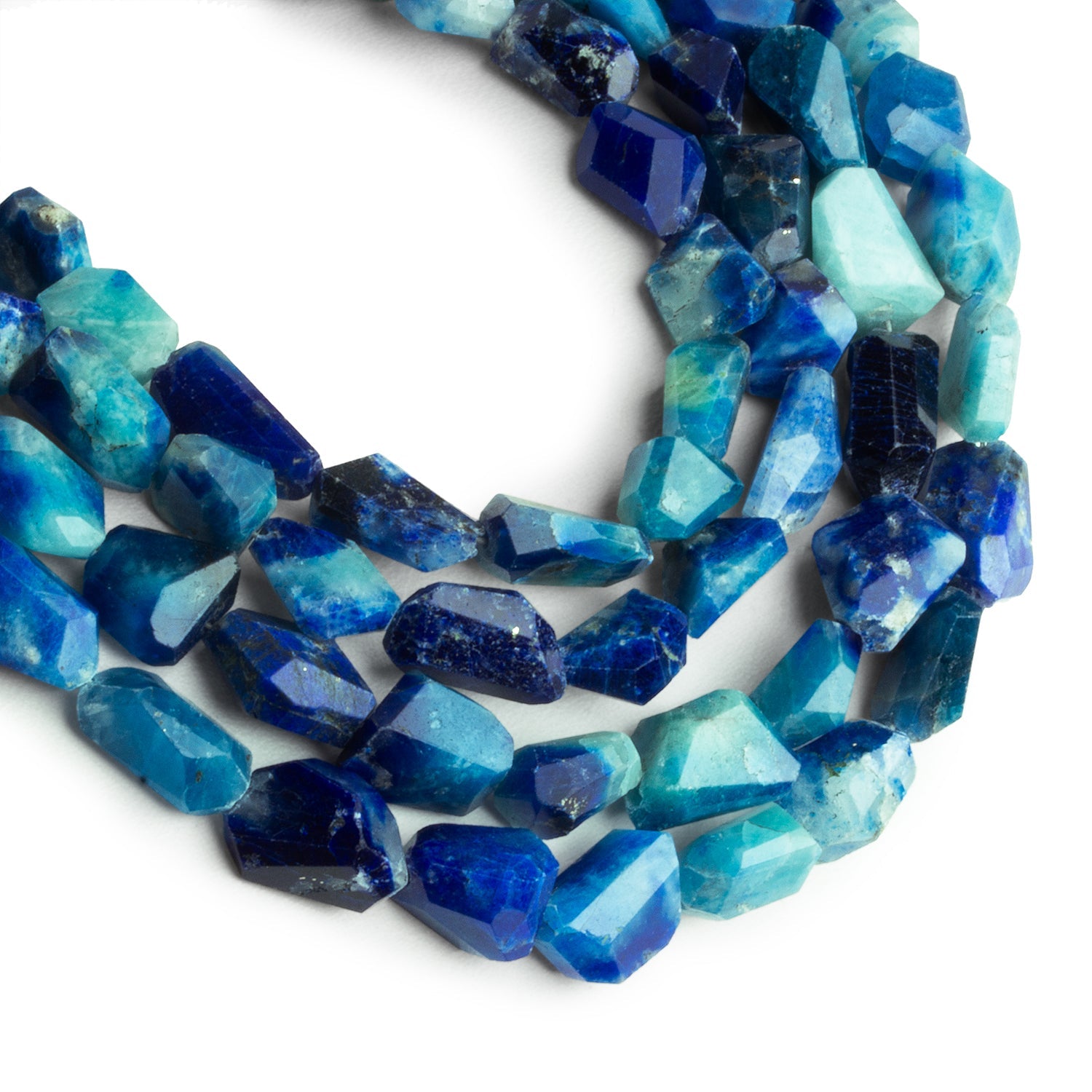 10x7mm Afghanite Faceted Nuggets 8 inch 20 beads - The Bead Traders